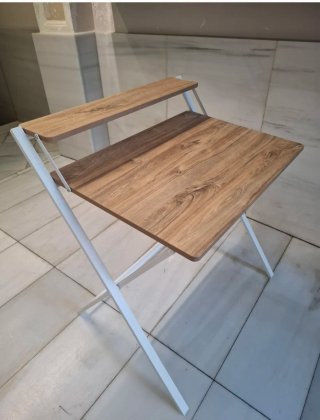 Escritorio madera y metal plegable