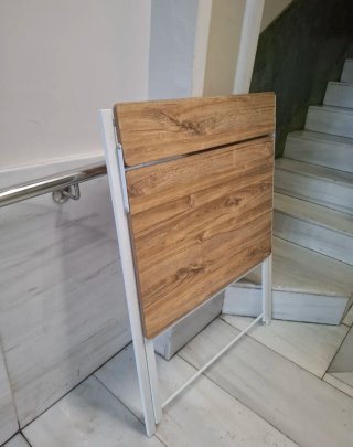 Escritorio madera y metal plegable