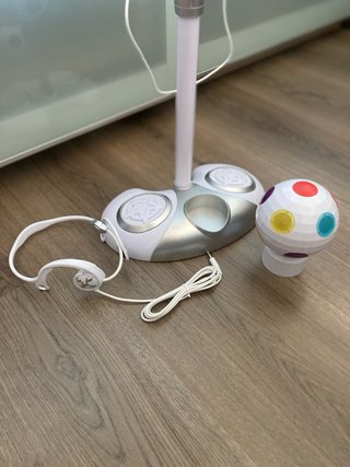 Micrófono doble infantil de pie con luces juguetto