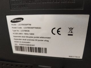TV Samsung 37 Plata/Negro