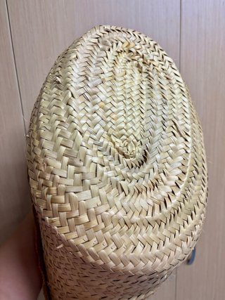 Capazo de palma grande 50 cm con lazo