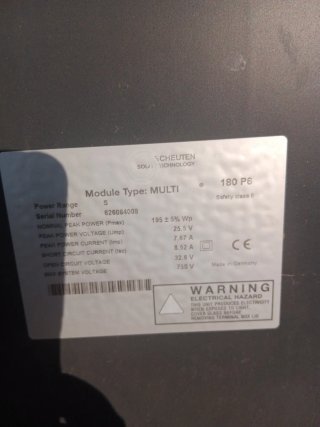 Placas Solares medidas 1.50x1m