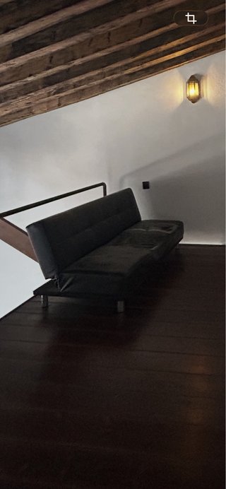 Sofá cama de piel negro EN JEREZ