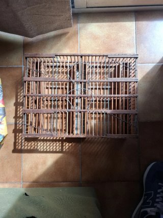 Jaula transportín madera y metal