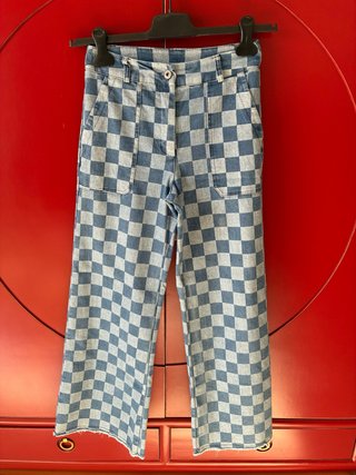 Pantalón vaquero cuadros