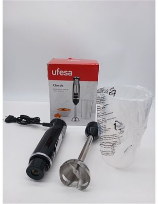 Ufesa BP3442 Batidora de Mano - 600 W - Función Turbo - 2 Cuchillas y Pie en Acero Inoxidable - Diseño Ergonómico y Anti Salpicadura