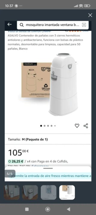 Papelera pañales DiaperChamp antiolores
