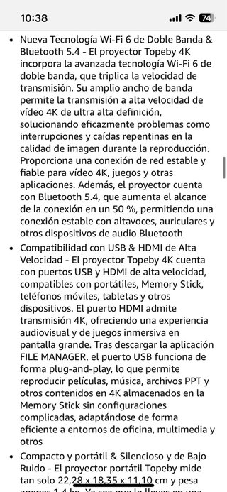 Proyector Google TV 1080P HDR10+ Negro •PRECINTADO