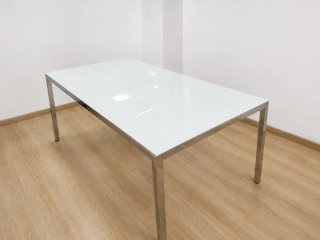Mesa Comedor Cristal y Metal 185x85