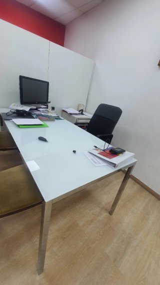 Mesa Comedor Cristal y Metal 185x85