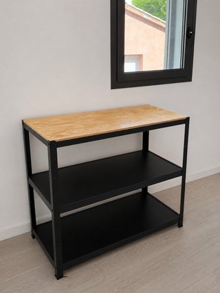 Estantería Ikea 3 baldas madera y metal