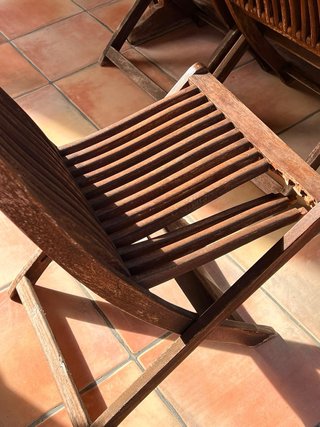 Mesa Teka y 8 Sillas Exterior