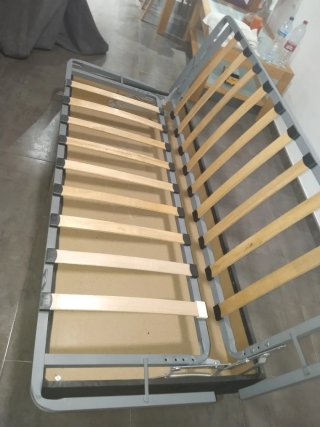 Sofá Cama Gris Tela