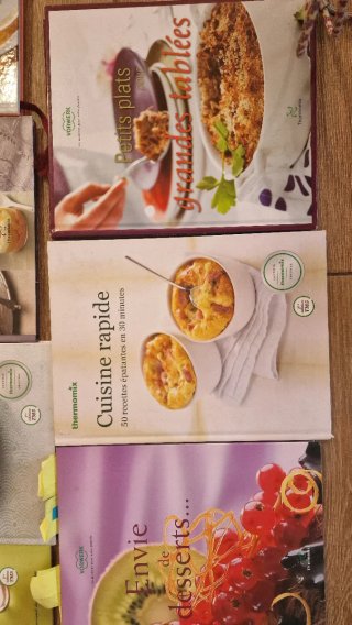 Lote 7 libros cocina Thermomix (Francés)