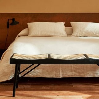 Banco Zara Home Madera y Ratán Negro