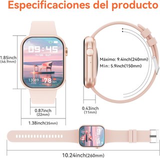 Reloj Inteligente Smartwatch Nuevo Rosa Dorado