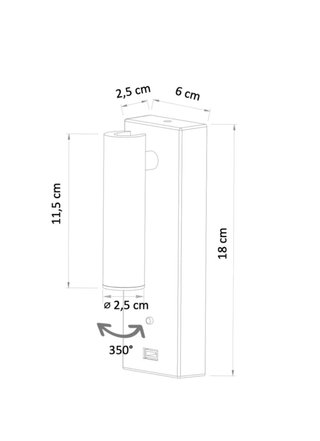 2 Apliques Pared Negro con USB