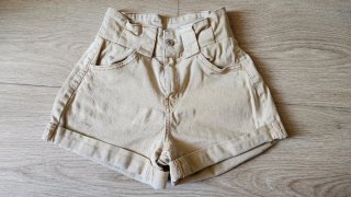 Bershka Pantalón Corto Beige Talla S