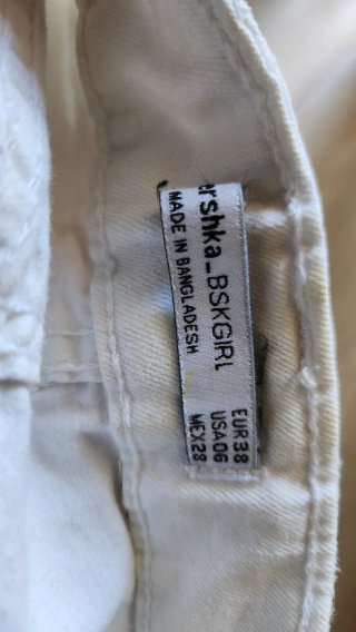 Bershka Pantalón Corto Beige Talla S