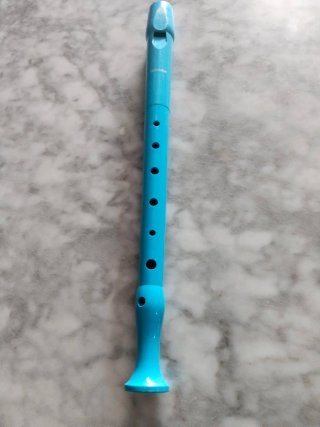 Flauta dulce azul