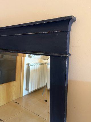 Espejo vintage azul madera y cristal