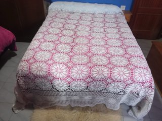 Colcha ganchillo 150cm color blanco