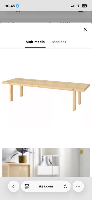 Banco de madera 160 cm desmontada