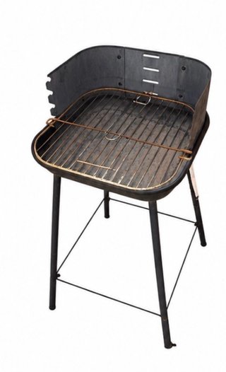 Barbacoa Negra Metal y Plástico