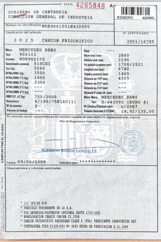 Mercedes-Benz Sprinter 518CDI 2009 Frigorifico