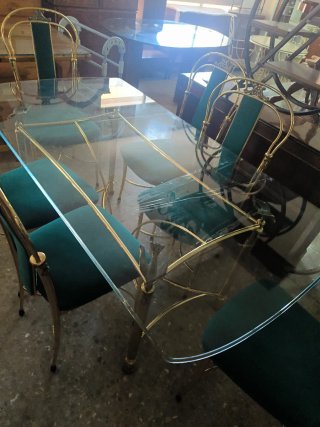 Mesa de cristal y 6 sillas