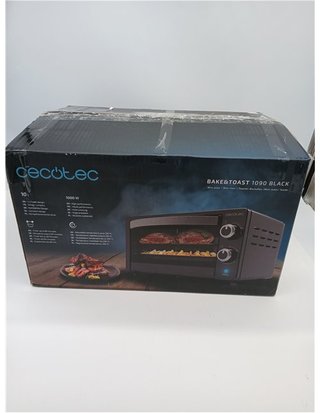 Cecotec Horno de sobremesa Bake&Toast 1090 Black - 10 L - 1000 W - Temporizador 60min - Temperatura regulable hasta 230ºC - bandeja p