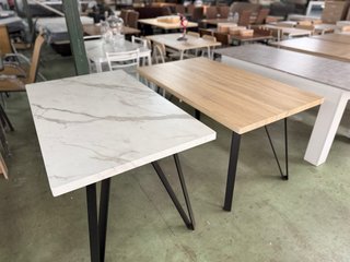 Mesa de comedor con patas metálicas
