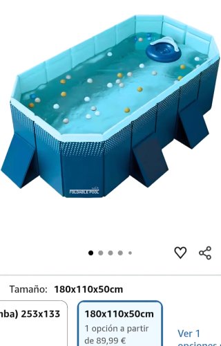 Piscina Plegable Azul y Blanca