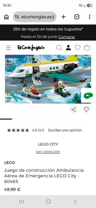 Lego City 60465 Air Ambulance NUEVO SIN ABRIR