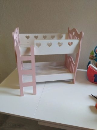 Litera de madera para muñecas