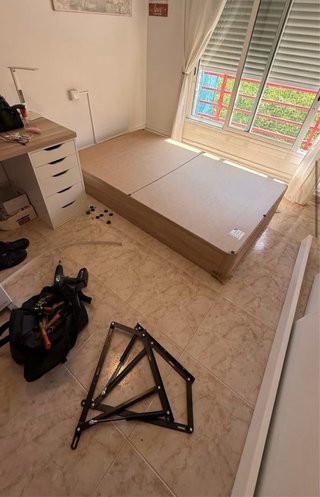 Canapé abatible madera y tela