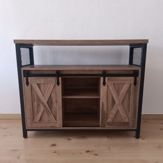 VASAGLE Aparador Cocina Marrón y Negro (NP 109€)