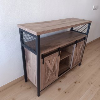 VASAGLE Aparador Cocina Marrón y Negro (NP 109€)