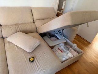 Sofá Chaise Longue Ikea Eskilstuna Beige