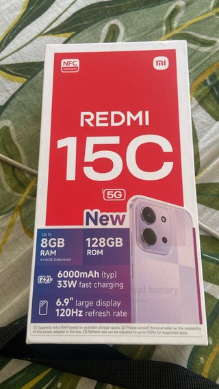 Redmi 15C 5G 128GB Nero Nuovo con Scatola