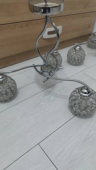 Lámparas de salón cristal y metal (2 unidades)