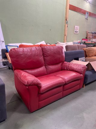 Sofá polipiel rojo 2 plazas