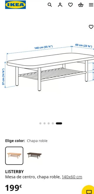 Mesa centro Ikea listerby