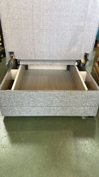 Sillón cama gris con arcón