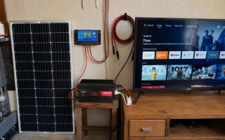 Kit solar 12v placa, inversor, regulador