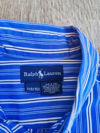 Camisa Ralph Lauren niño rayas azul talla 8/10