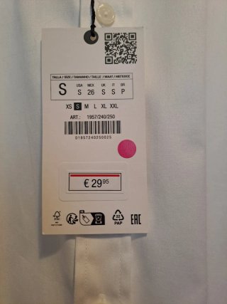 Camisa Zara Algodón Oversize Blanca Talla S