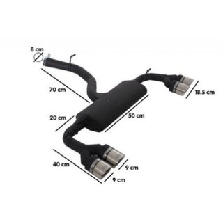 Silencioso trasero tipo Golf R para VW Golf 7.5