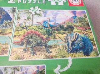 Puzzle Educa 2x100 Dinosaurios Nuevo