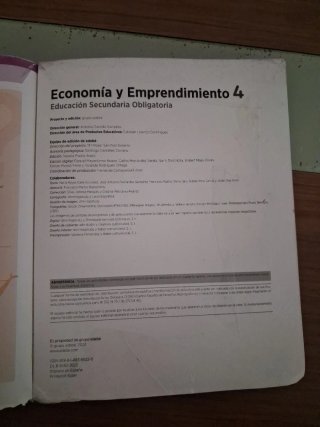 Economía y emprendimiento, 4 ESO.
